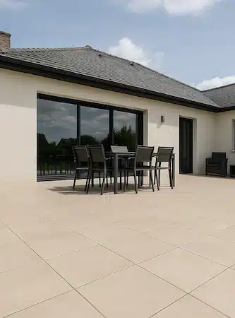 terrasse en carrelage